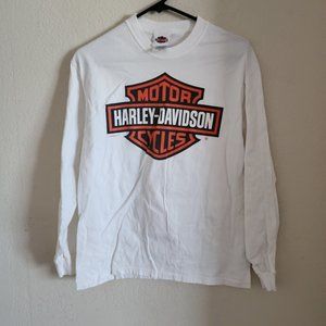 Harley Davidson Long Sleeve White T-Shirt